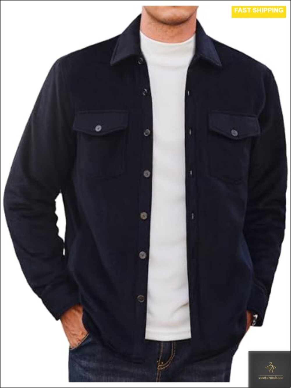 Men's Sherpa Lined Plaid Flannel Jacket Winter Coat Heavyweight Fleece